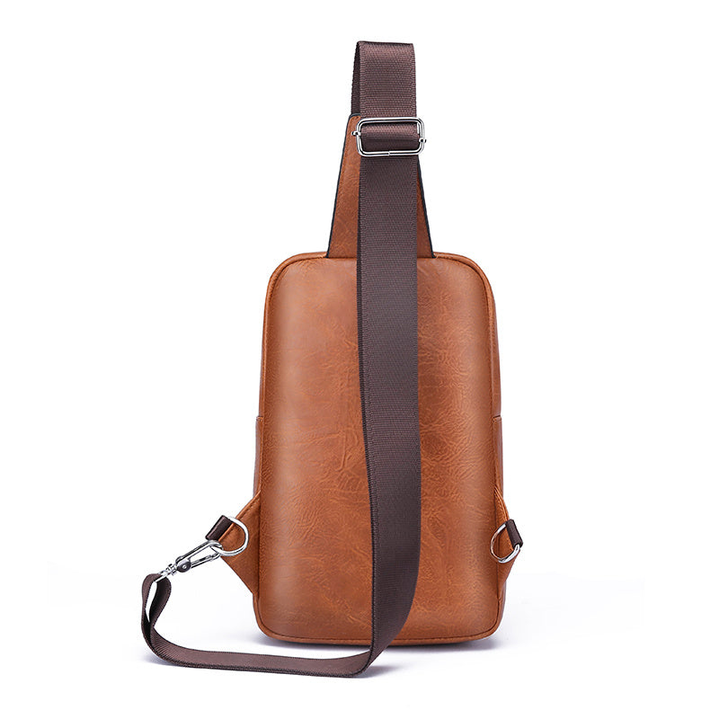 High-quality PU Material Chest Bag - Valentine's Day Gift for Men